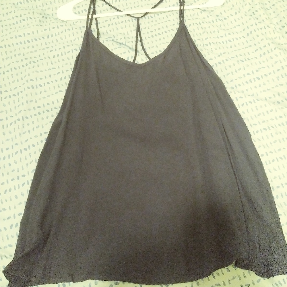 Cute Dark navy blue blouse with shoulder straps